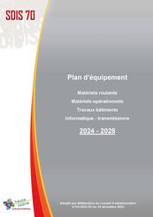 Plan d'équipement 2024-2028