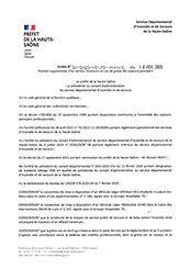 Arrêté 70-2025-02-19-00002 du 19-02-2025 portant organisation d'un service minimum en cas de grève des SPP