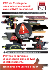 ERP de 5e catégorie sans locaux à sommeil avec activité en sous-sol
